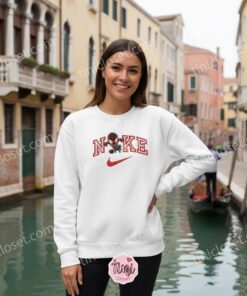 Custom Chibi Dark Spider Swoosh Embroidered Hoodie, Sweatshirt, T Shirt Cute Black Suit Hero Crewneck (1)