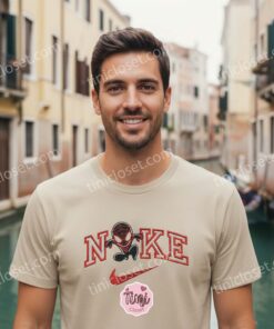 Custom Chibi Dark Spider Swoosh Embroidered Hoodie, Sweatshirt, T-Shirt | Cute Black Suit Hero Crewneck