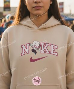 Custom Spider-Gwen Embroidered Hoodie, Pink Swoosh Ghost-Spider Sweatshirt, Custom Pink Swoosh Spider Hero T-Shirt 1 Custom Spider Gwen Embroidered Hoodie, Pink Swoosh Ghost Spider Sweatshirt, Custom Pink Swoosh Spider Hero T Shirt (4)