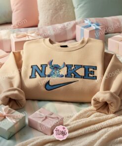 Stitch Hugging Scrump Embroidered Hoodie, Custom Experiment 626 Sweatshirt, Ohana Means Family Disney Crewneck, Gift for Him Her (2)