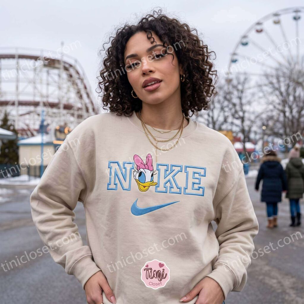 Happy Daisy Duck Embroidered Shirt, Disney Characters Embroidered Hoodie, Best Gift Ideas For Girls Happy Daisy Duck Embroidered Shirt, Disney Characters Embroidered Hoodie, Best Gift Ideas For Girls