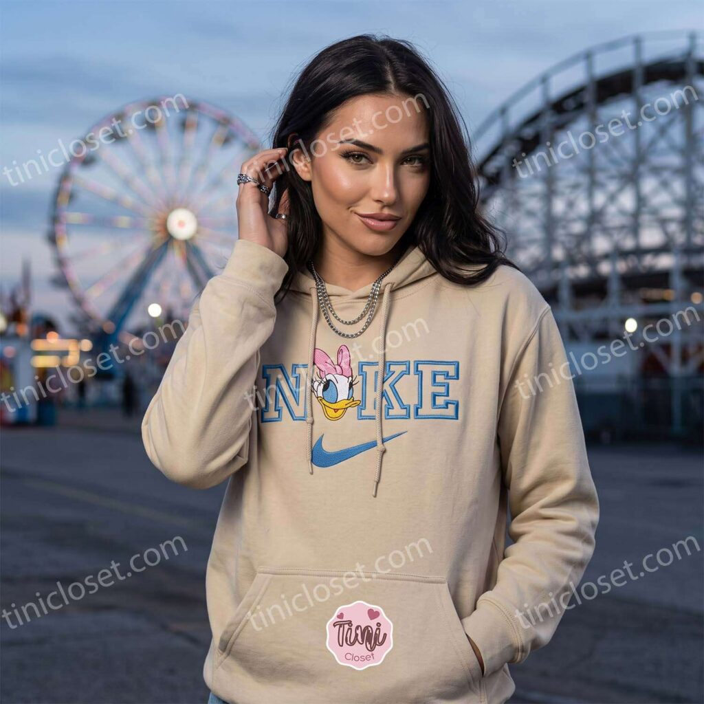 Happy Daisy Duck Embroidered Shirt, Disney Characters Embroidered Hoodie, Best Gift Ideas For Girls Happy Daisy Duck Embroidered Shirt, Disney Characters Embroidered Hoodie, Best Gift Ideas For Girls