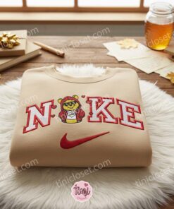 Pooh Boy Valentine Embroidered Hoodie, Winnie The Pooh Disney Embroidered Shirt, Valentine Embroidered Hoodie