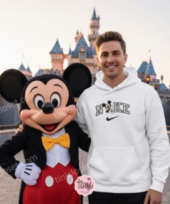 Mickey Mouse Embroidered Sweatshirt, Vintage Varsity Swoosh Crewneck, Funny Mickey Mouse Sport Tee (2)