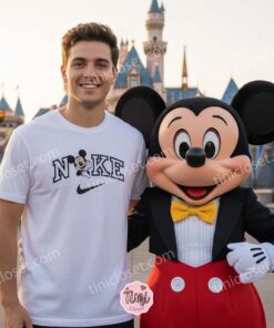 Mickey Mouse Embroidered Sweatshirt, Vintage Varsity Swoosh Crewneck, Funny Mickey Mouse Sport Tee (3)