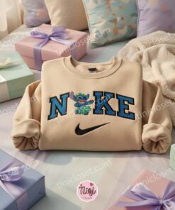 Stitch Hula Dancing Embroidered Sweatshirt, Summer Vacation Disney Hoodie, Minimalist Tropical Crewneck, Disney Gift for Him Her (1)