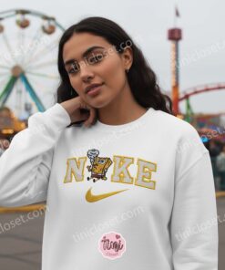 Smoking SpongeBob Embroidered Sweatshirt, SpongeBob SquarePants Cartoon Embroidered T shirt, Matching Couple Hoodies (3)