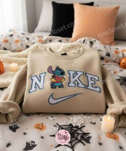 Stitch as Gaston Embroidered Sweatshirt, Custom Disney Villain Experiment 626 Hoodie, Beauty and The Beast Crewneck, Gift for Him