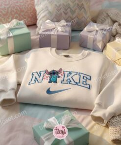 Valentine Stitch Heart Glasses Embroidered Hoodie, Cool Experiment 626 Sweatshirt, Custom Ohana Means Family Crewneck, Gift for Him Her (3)