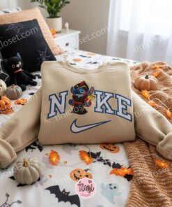 Stitch Cosplay Jafar Aladdin Embroidered Hoodie, Evil Sorcerer Experiment 626 Sweatshirt, Disney Villain Mashup Apparel, Gift for Him Her