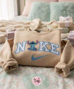 Classic Sitting Stitch Embroidered Hoodie, Minimalist Experiment 626 Sweatshirt, Ohana Means Family Crewneck, Disney Gift for Him Her