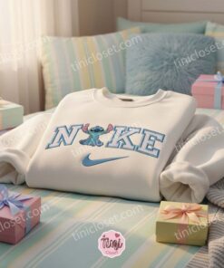 Classic Sitting Stitch Embroidered Hoodie, Minimalist Experiment 626 Sweatshirt, Ohana Means Family Crewneck, Disney Gift for Him Her (2)