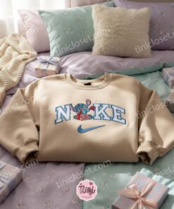 Valentine Stitch Wrapping Gift Embroidered Hoodie, Custom Heart Experiment 626 Sweatshirt, Ohana Means Family Crewneck, Gift for Him Her (2)
