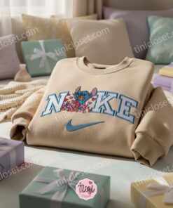 Valentine Stitch Heart Pile Embroidered Hoodie, Custom Experiment 626 Love Sweatshirt, Ohana Means Family Crewneck, Gift for Him Her