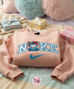 Stitch Cosplay Hello Kitty Embroidered Hoodie, Kawaii Experiment 626 Sweatshirt, Custom Ohana Means Family Crewneck, Gift for Him Her