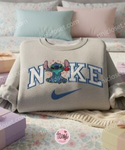 Romantic Stitch with Rose Embroidered Crewneck, Custom Valentine Experiment 626 Sweatshirt, Ohana Means Family, Gift for Him Her 1 Romantic Stitch with Rose Embroidered Crewneck, Custom Valentine Experiment 626 Sweatshirt, Ohana Means Family, Gift for Him Her (1)