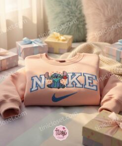 Romantic Stitch with Rose Embroidered Crewneck, Custom Valentine Experiment 626 Sweatshirt, Ohana Means Family, Gift for Him Her 2 Romantic Stitch with Rose Embroidered Crewneck, Custom Valentine Experiment 626 Sweatshirt, Ohana Means Family, Gift for Him Her (2)