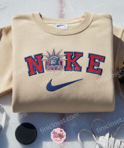 New York Rangers Embroidered Shirt, NHL Sports Embroidered Hoodie, Best Gift Idea