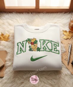 Patrick Pooh Embroidered Shirt, Winnie The Pooh Disney Embroidered Shirt, St.Patrick’s Day Embroidered Shirt