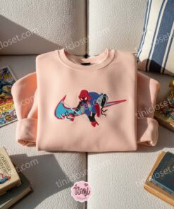 Miles Morales Spiderman Embroidered Shirt, Movie Embroidered Hoodie, Best Gift Idea 2 Miles Morales Spiderman Embroidered Shirt, Movie Embroidered Hoodie, Best Gift Idea