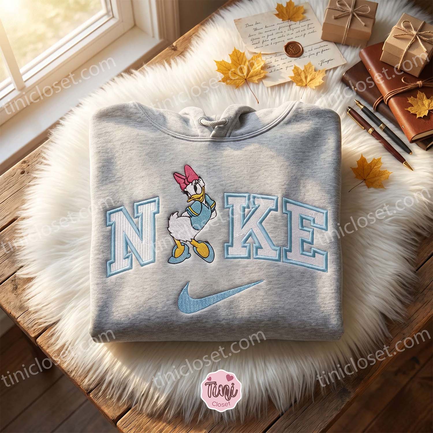 Custom Daisy Duck Cruise Embroidered Shirt, Cartoon Embroidered Hoodie, Disney Vacation Apparel Custom Daisy Duck Cruise Embroidered Shirt, Cartoon Embroidered Hoodie, Disney Vacation Apparel