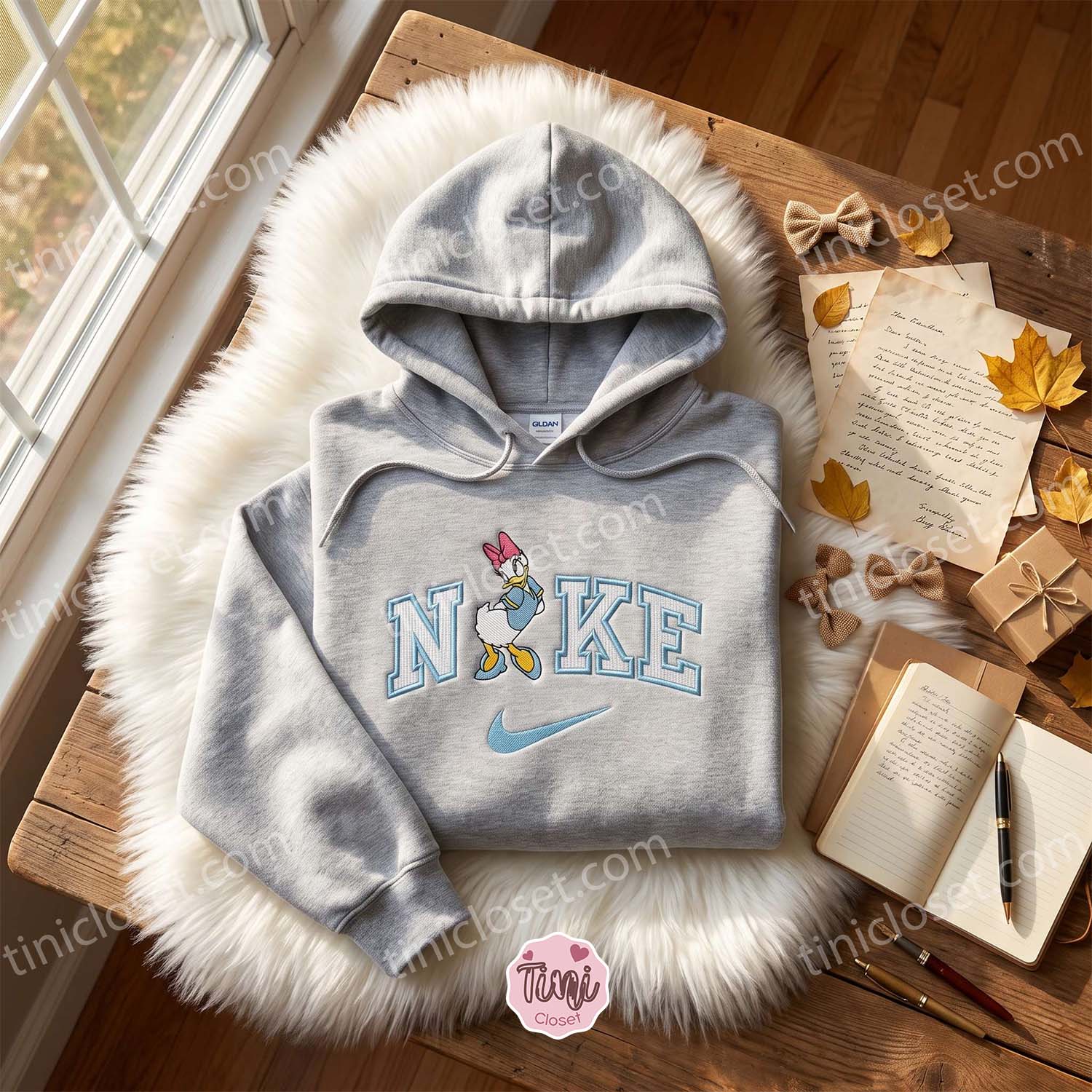 Custom Daisy Duck Cruise Embroidered Shirt, Cartoon Embroidered Hoodie, Disney Vacation Apparel Custom Daisy Duck Cruise Embroidered Shirt, Cartoon Embroidered Hoodie, Disney Vacation Apparel