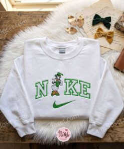 Daisy Duck Saint Patrick Embroidered Shirt, Disney Characters Embroidered Shirt, Saint Patrick’s Day Embroidered Hoodie (5)