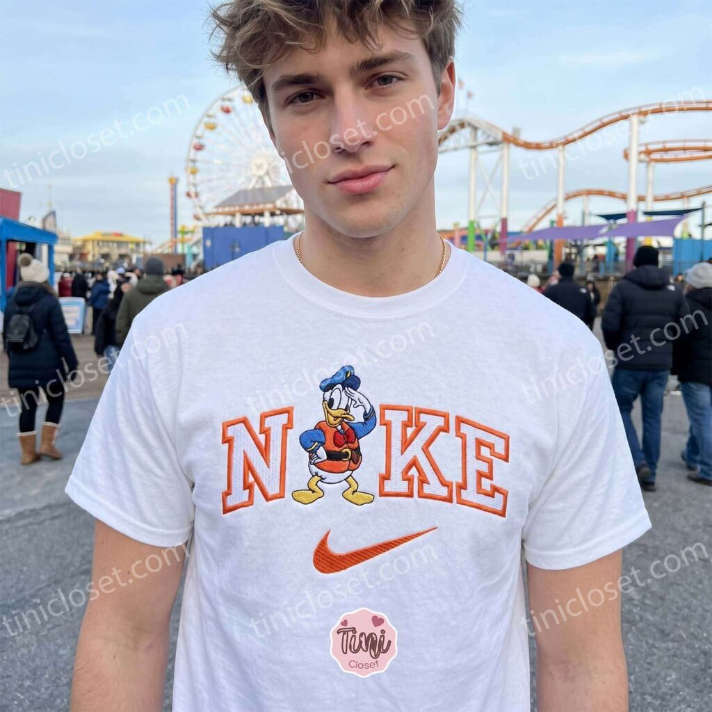 Cruise Trip Anchor Ship Donald Embroidered Sweatshirt, Disney Characters Embroidered Hoodie, Bestie Matching Shirts Cruise Trip Anchor Ship Donald Embroidered Sweatshirt, Disney Characters Embroidered Hoodie, Bestie Matching Shirts