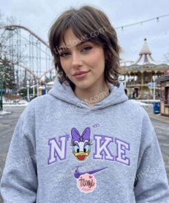 Daisy Duck 100 Years Of Wonder Embroidered Shirt, Disney Characters Embroidered Sweatshirt, Cartoon Embroidered Hoodie (3)