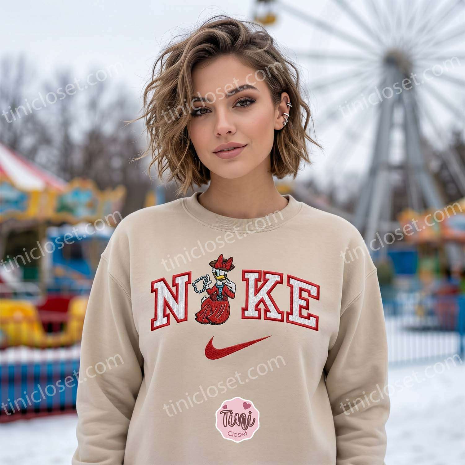 Daisy Duck Lady Embroidered Shirt, Disney Characters Embroidered Sweatshirt, Cartoon Embroidered Hoodie Daisy Duck Lady Embroidered Shirt, Disney Characters Embroidered Sweatshirt, Cartoon Embroidered Hoodie