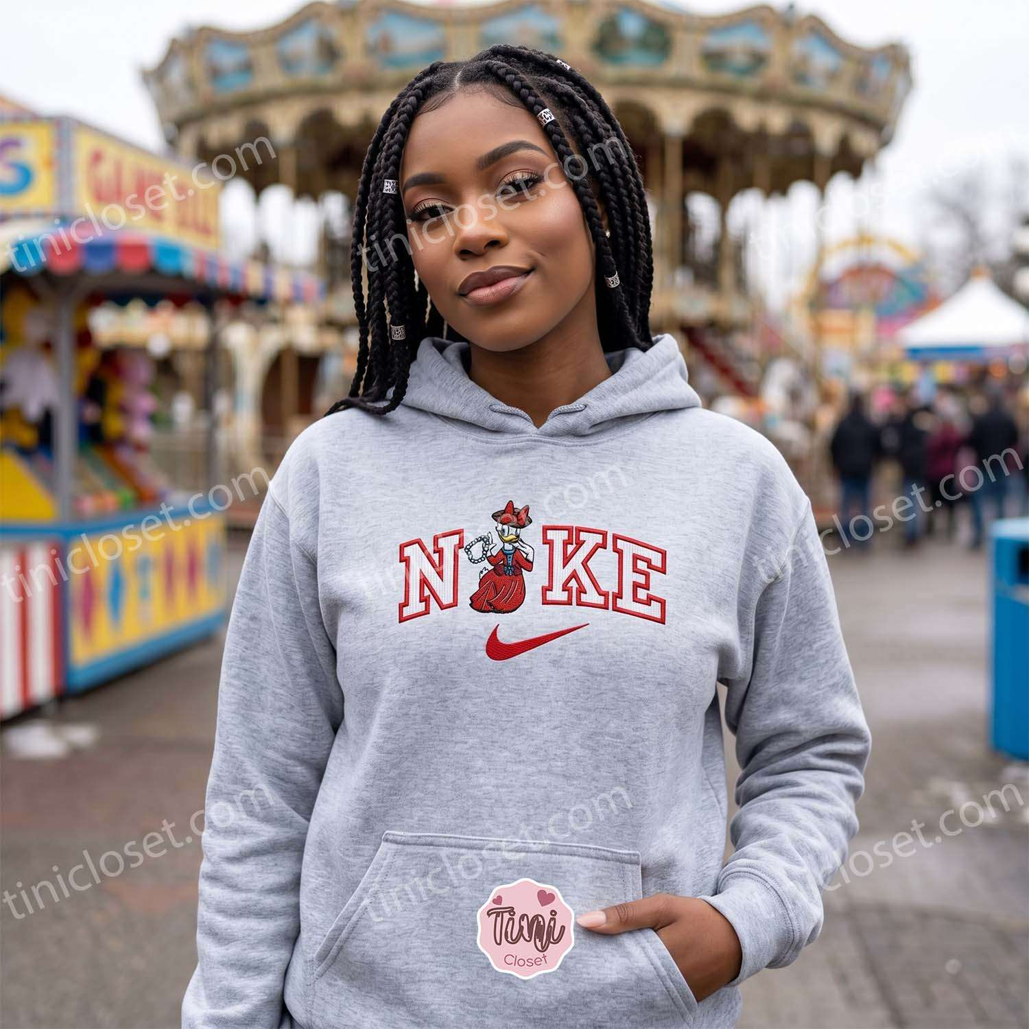 Daisy Duck Lady Embroidered Shirt, Disney Characters Embroidered Sweatshirt, Cartoon Embroidered Hoodie Daisy Duck Lady Embroidered Shirt, Disney Characters Embroidered Sweatshirt, Cartoon Embroidered Hoodie