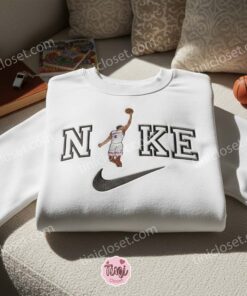 Basketball Player Embroidered Shirt, NBA Sports Embroidered Shirt, Best Gift Idea 2 Basketball Player Embroidered Shirt, NBA Sports Embroidered Shirt, Best Gift Idea