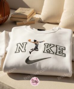 Basketball Player Embroidered Shirt, NBA Sports Embroidered Hoodie, Best Gift Idea