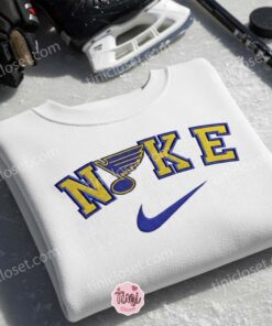 St Louis Blues Embroidered Shirt, NHL Sports Embroidered Hoodie, Best Gift Idea