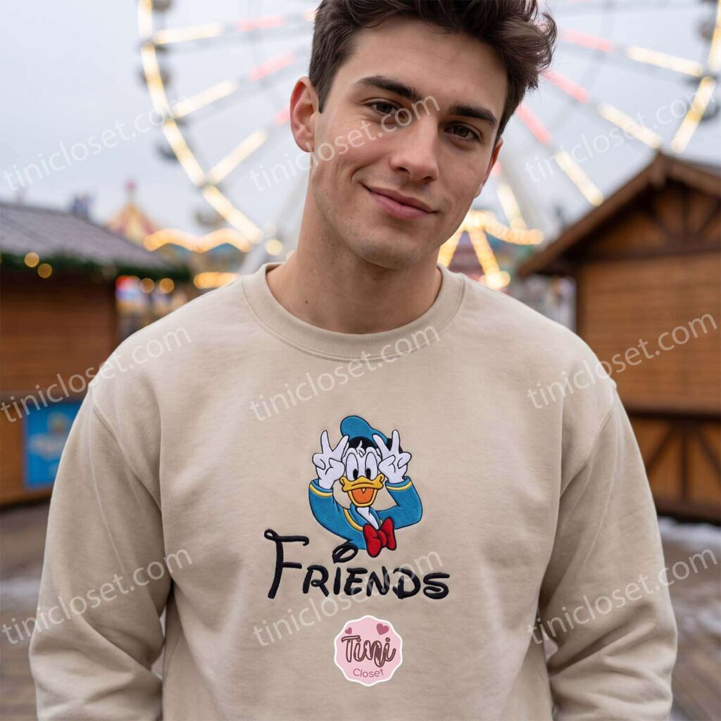 Best Friend Donald Embroidered Shirt, Disney Characters Embroidered Shirt, Best Gift Ideas