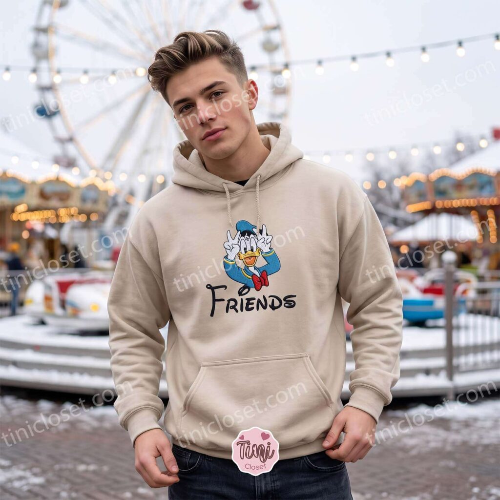 Best Friend Donald Embroidered Shirt, Disney Characters Embroidered Shirt, Best Gift Ideas