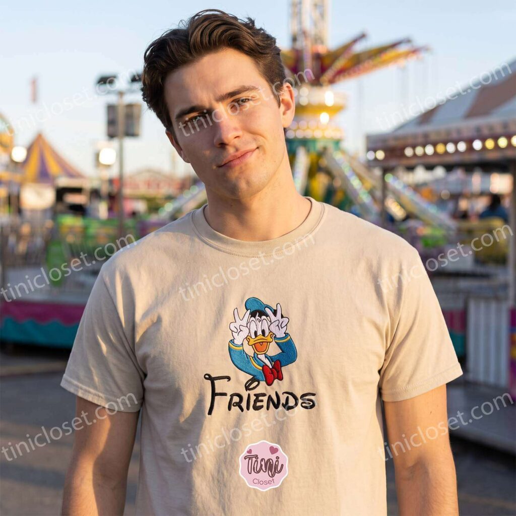 Best Friend Donald Embroidered Shirt, Disney Characters Embroidered Shirt, Best Gift Ideas