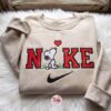 Snoopy With Heart Embroidered Shirt, The Peanuts Cartoon Embroidered Hoodie, Unique Valentine’s Day Gift Ideas