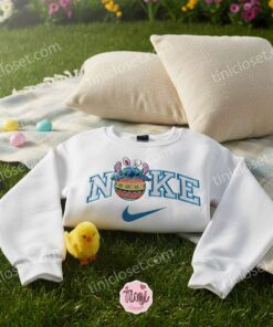 Stitch Hatching from Easter Egg Embroidered Sweatshirt, Custom Spring Stitchmas Hoodie, Surprise Bunny Ohana Holiday Shirt, Gift for Him Her (3)
