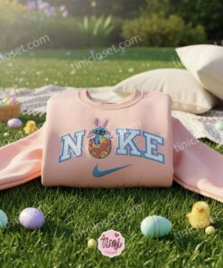 Stitch Hatching from Easter Egg with Carrot Embroidered Sweatshirt, Custom Spring Disney Hoodie, Surprise Bunny Ohana Holiday Shirt, Gift for Him Her (3)