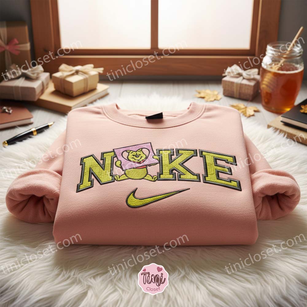 Winnie The Pooh Heart Paper Embroidered Sweater, Valentine’s Day Embroidered Crewneck, Best Holiday Gift Ideas Winnie The Pooh Heart Paper Embroidered Sweater, Valentine’s Day Embroidered Crewneck, Best Holiday Gift Ideas