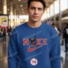 Marvel Spiderman Hanging Superhero Embroidered Shirt, Upside Down Spiderman Hanging Embroidered Crewneck, Just Because Gift For Him