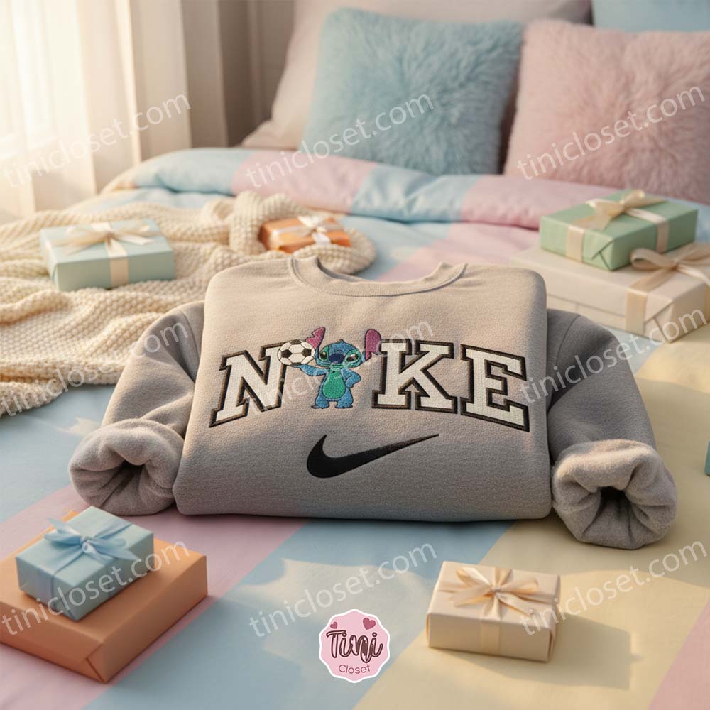 Stitch Soccer Ball Embroidered Hoodie, Custom Sports Experiment 626 Shirt, Ohana Family Athlete Crewneck, Disney Gift for Him Her Stitch Soccer Ball Embroidered Hoodie, Custom Sports Experiment 626 Shirt, Ohana Family Athlete Crewneck, Disney Gift for Him Her