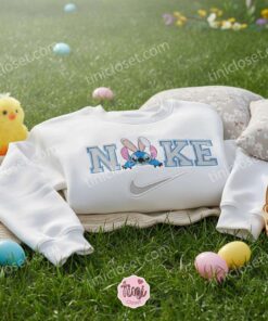 Stitch Easter Bunny Ears Embroidered Hoodie, Cosmic Bunny Experiment 626 Sweatshirt, Cute Spring Holiday Apparel, Gift for Him Her 2 Stitch Easter Bunny Ears Embroidered Hoodie, Cosmic Bunny Experiment 626 Sweatshirt, Cute Spring Holiday Apparel, Gift for Him Her (2)