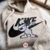 Snoopy Dabbing Embroidered Shirt, The Peanuts Cartoon Embroidered Hoodie, Best Gift Idea for Family
