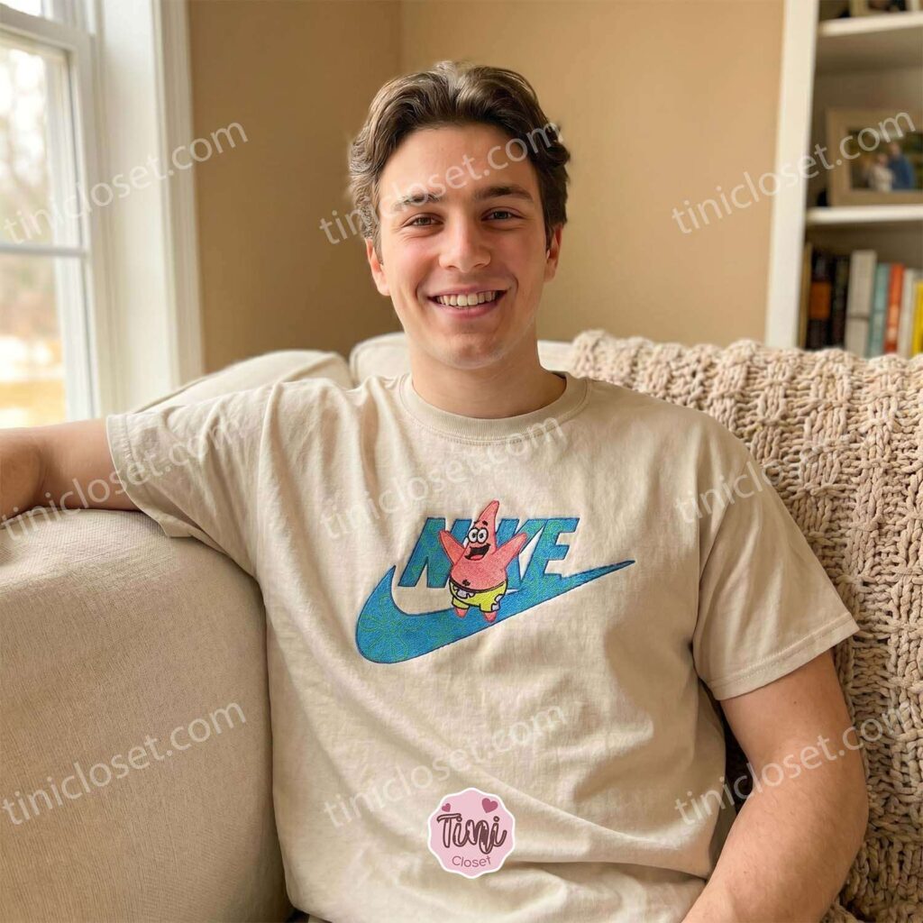Patrick Star Embroidered Sweatshirt and Hoodie, SpongeBob SquarePants Apparel, Bestie Matching Shirts