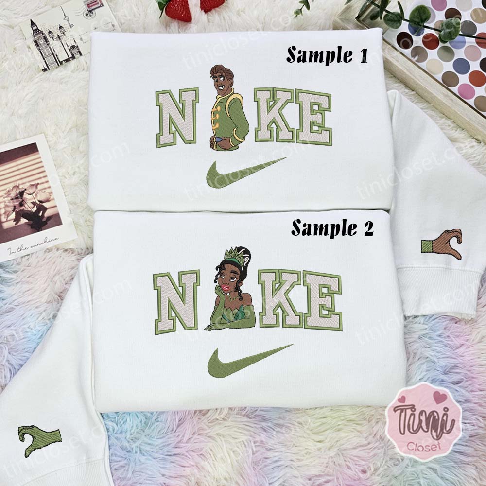 Tiana and Prince Naveen Embroidered Couples Shirts Tiana and Prince Naveen Embroidered Couples Shirts