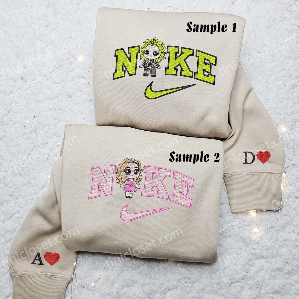 Beetlejuice Embroidered Shirts, Halloween Embroidered Hoodies, Couples Embroidered Sweatshirts Beetlejuice Embroidered Shirts, Halloween Embroidered Hoodies, Couples Embroidered Sweatshirts