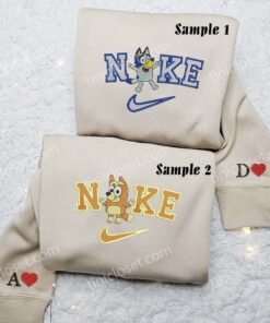 Bluey and Bingo Embroidered Couple Shirts 3