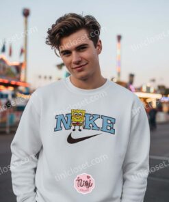 SpongeBob Embroidered Hoodie, Nostalgic Cartoon Crewneck, Long Distance Relationship Gifts (2)